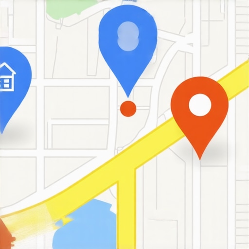 Google Maps interface featuring augmented reality and local business markers