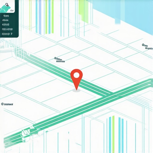 Future of Google Maps with AR and AI Futuristic map interface showcasing AR directions and AI features for local SEO