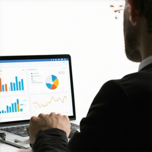 Person analyzing local SEO data and strategy