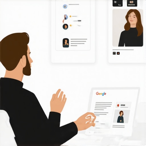 Business owner updating photos and managing reviews on Google My Business dashboard.