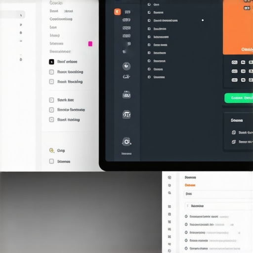 A workspace with multiple screens displaying SEO tools for local SEO management.