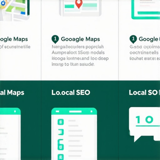 Infographic illustrating steps for optimizing Google Maps and local SEO in 2025