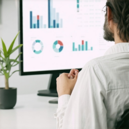 A person reviewing analytics charts on a computer screen for local SEO optimization.