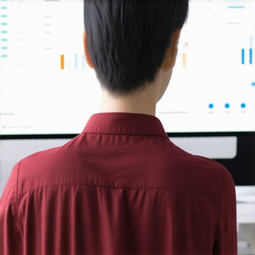 Person analyzing local SEO metrics on a computer screen with maps and charts