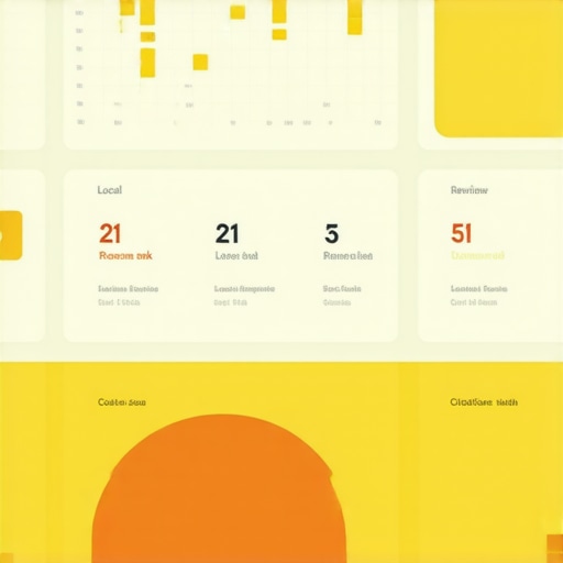 Digital dashboard monitoring local SEO performance for Google Maps rankings.