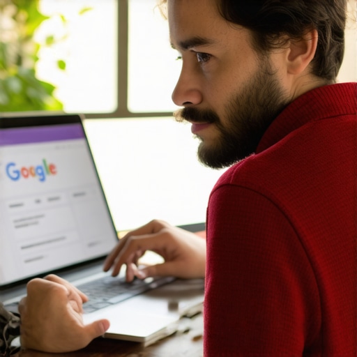 Optimizing Google My Business for 2026 Business owner editing Google My Business profile on laptop screen