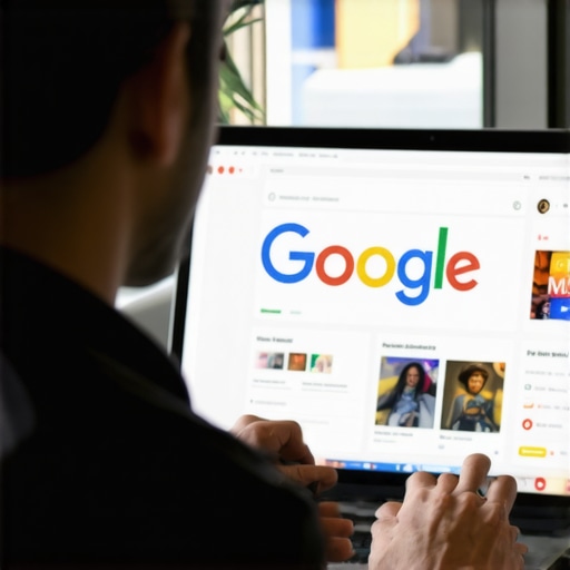 Business owner editing Google My Business profile with live updates and visual content.