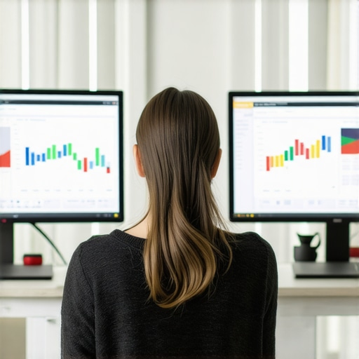 Close-up of digital marketing analytics display showing SEO performance metrics