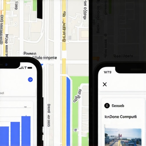 Real-Time Local Business Profile A street view with superimposed digital map showing nearby foot traffic and live store data.