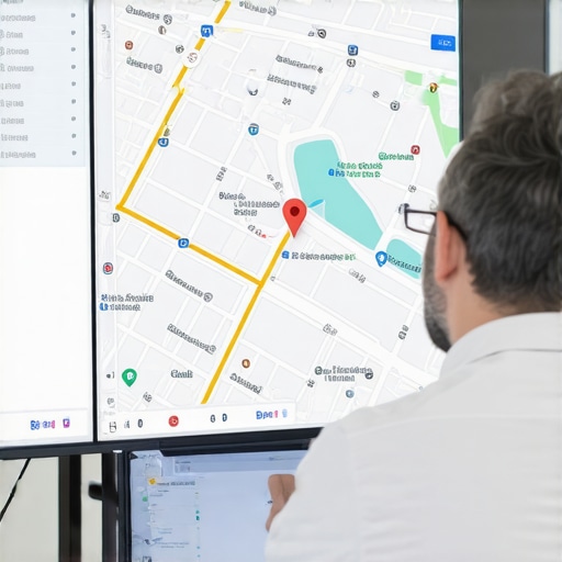 Business owner reviewing live store traffic and interaction data on a digital dashboard.