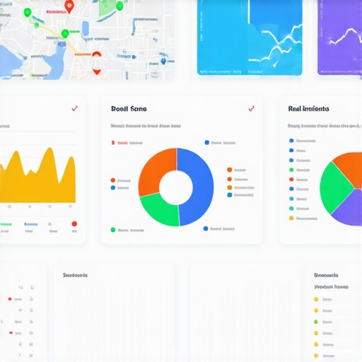 Dashboard showcasing real-time local SEO signals with AI integration, maps, and analytics visuals.