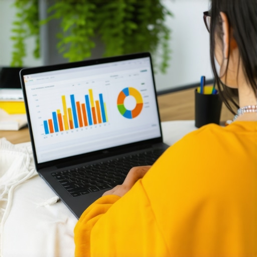Optimizing Local SEO Tools for 2025 A person analyzing local SEO data on a laptop in a modern office.