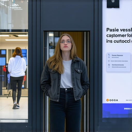 Storefront with AR signage and proximity sensors demonstrating passive signal collection